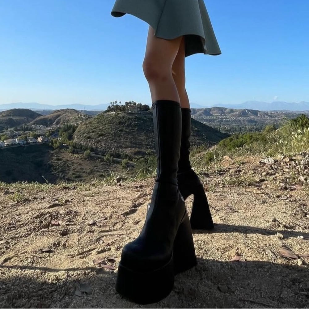 Naked Wolfe Jayden Black Stretch boots